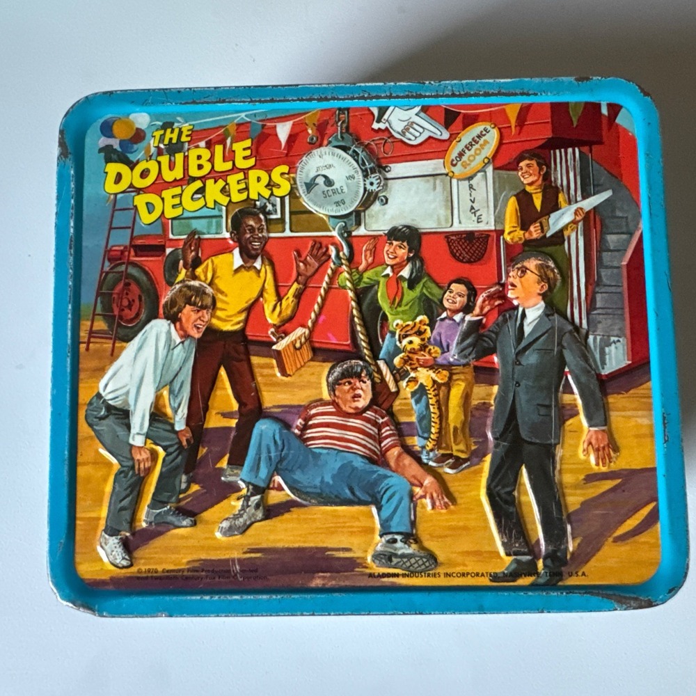 1970 The Double Deckers Lunch Box AND Thermos By Aladdin, Vintage, TV Show